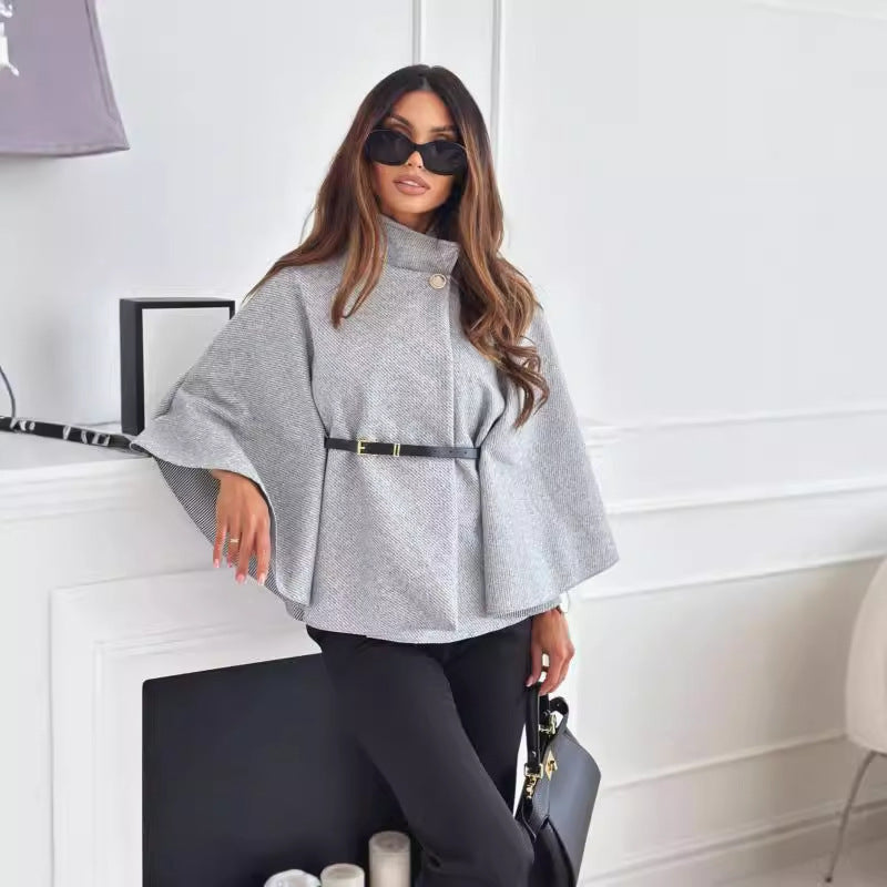 Cape Moderne avec Ceinture Femme