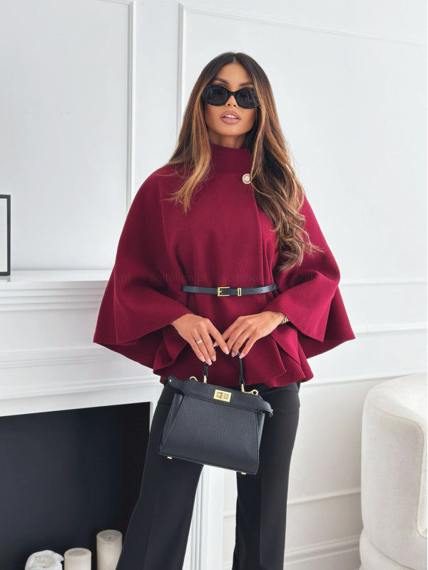 Cape Moderne avec Ceinture Femme
