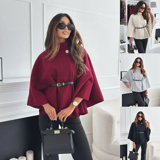 Cape Moderne avec Ceinture Femme