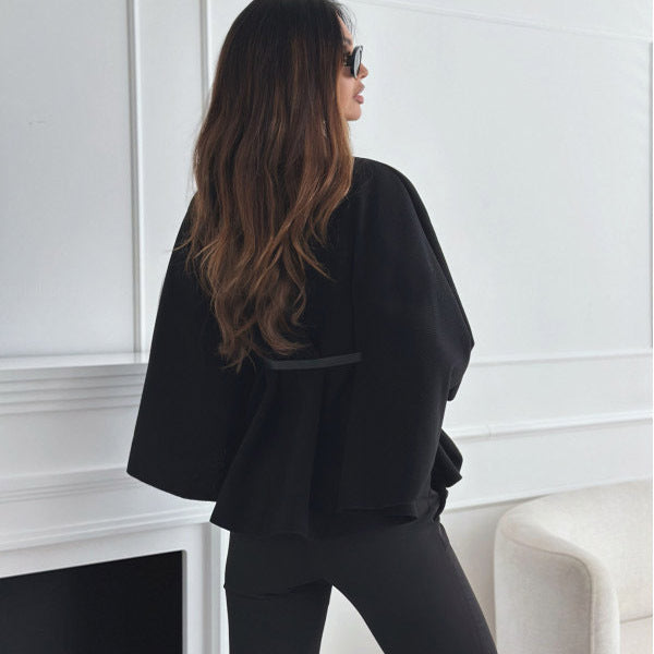 Cape Moderne avec Ceinture Femme