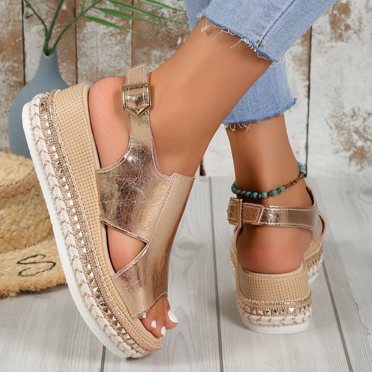 Sandales Brillantes Ouvertes